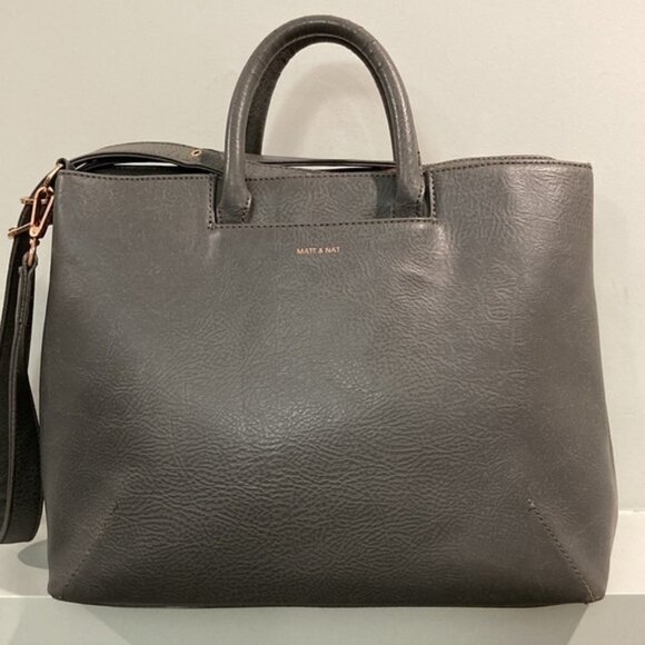 Matt & Nat Kintla Grey Crossbody Satchel Bag ok - Picture 3 of 16